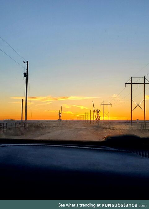 Early morning leaving Roswell, New Mexico heading Eastward to Texas