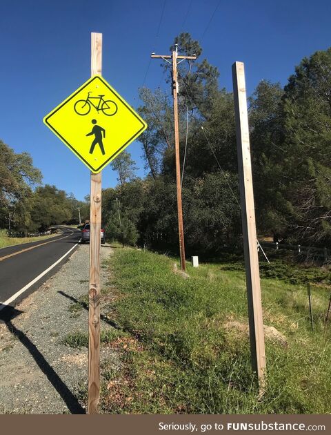 Beware of flying bicycle