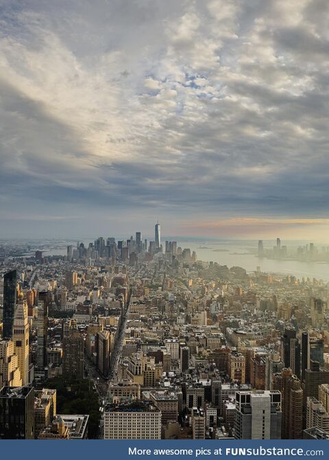 Top of Empire State Building After Rain