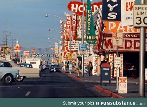 The Las Vegas strip, 1966