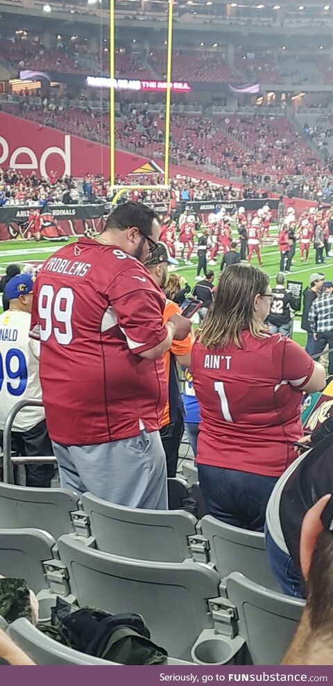 Saw this at the Cards game tonight...#relationshipgoals