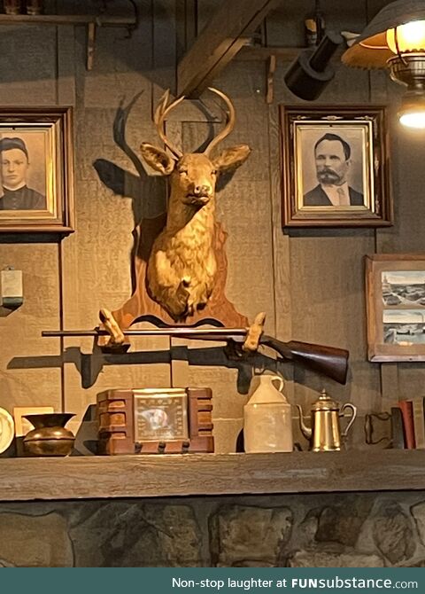 This judgmental deer at Cracker Barrel