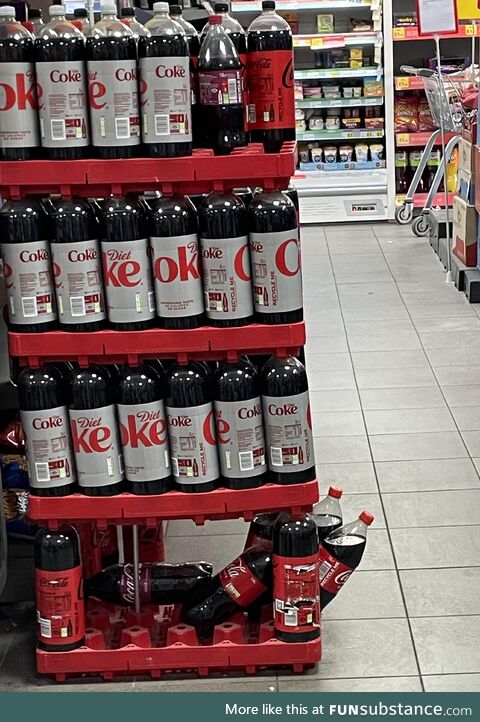 The next move in this game of Coke Jenga is going to be tough