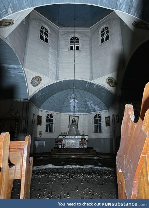 Abandoned church in rural Saskatchewan we explored at night