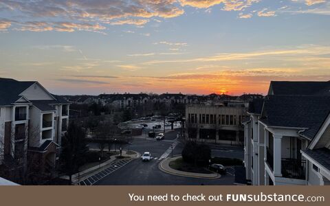 Sunset in Northern Virginia today