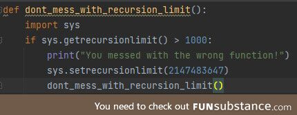 dontMessWithRecursionLimit