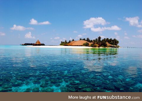 The amazingly clear water of Maldives