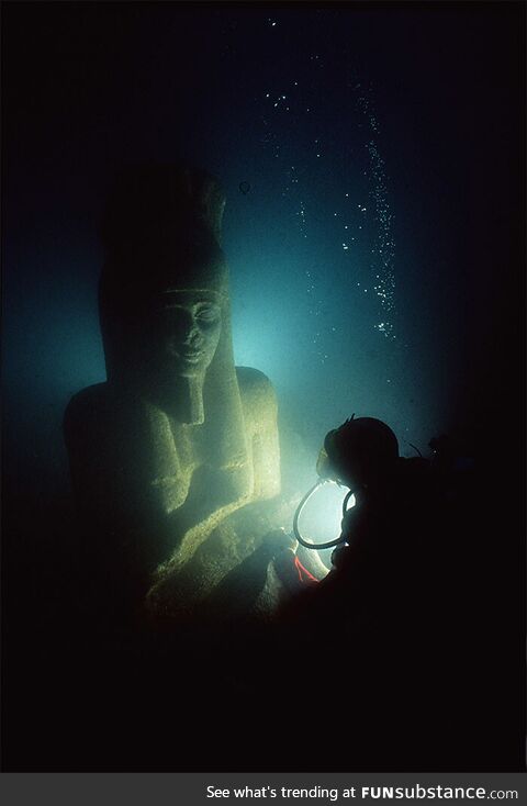 A cache of ancient relics have been rediscovered off the coast of Thonis-Heraclion in