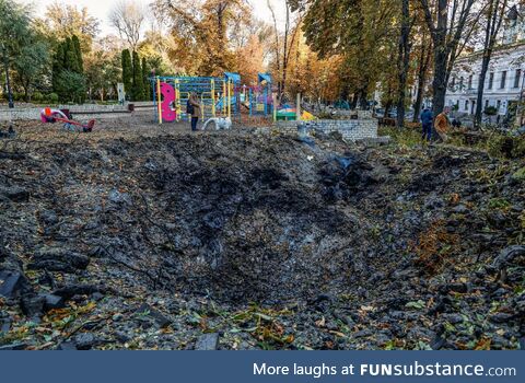 Russia bombed a playground as revenge against Ukraine