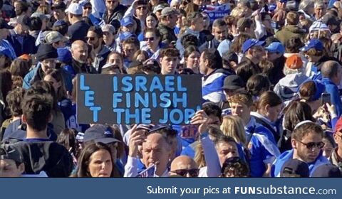 Peaceful message at the march for Israel protest