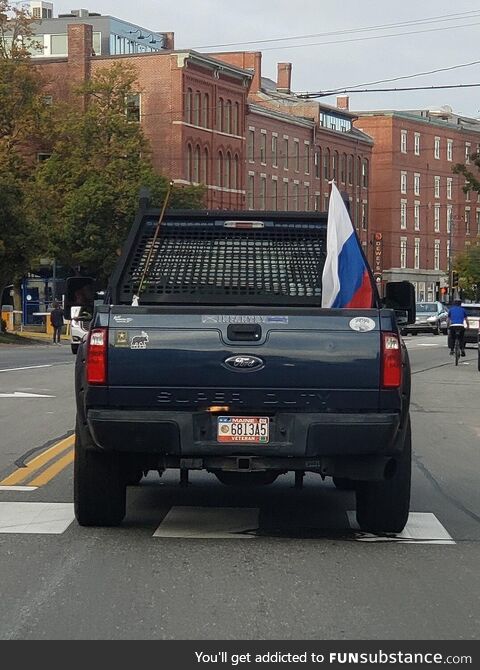 Found in Portland, Maine (Note the veteran plate)