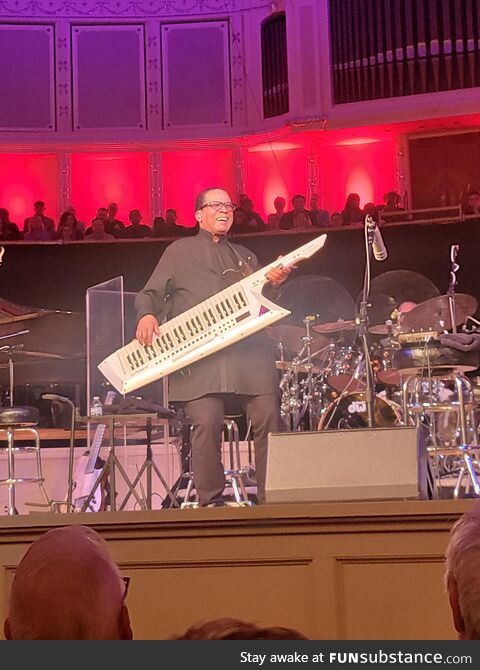 Got to see Herbie Hancock rock the keytar last night