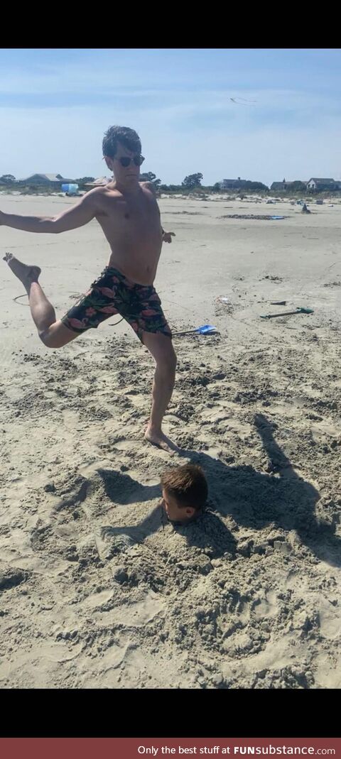 Soccer on the beach!