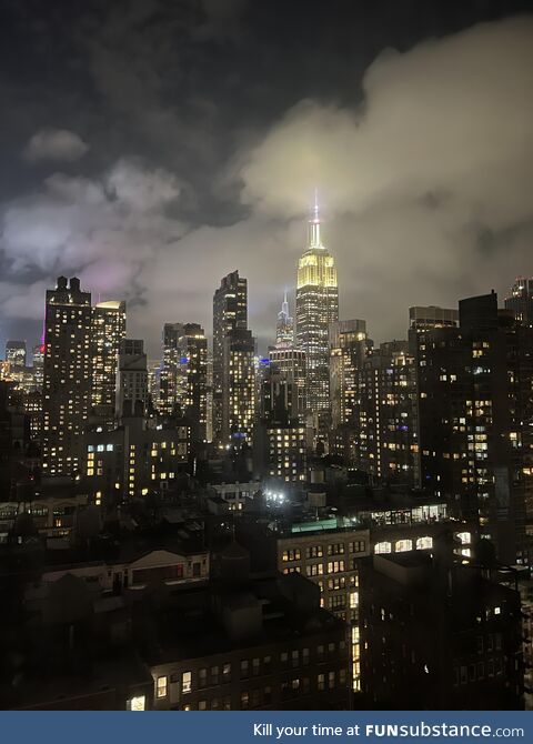 NYC on a Cloudy and Rainy Night