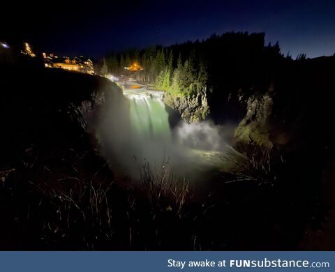 Snoqualmie falls last night