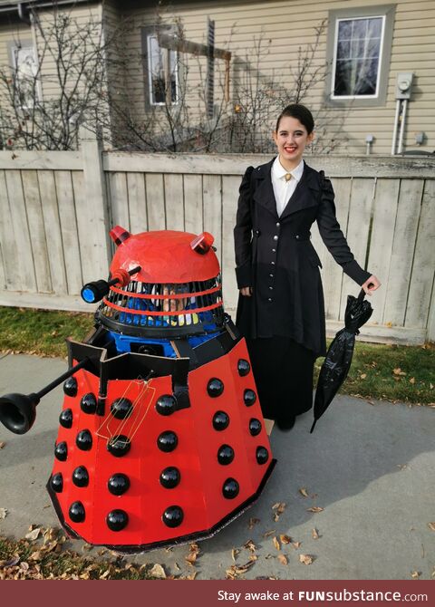 Kids wanted to go as a Dalek and Missy/The Master from Doctor Who this year. (wheelchair