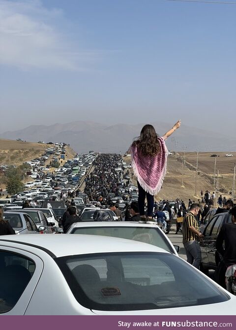 People on their way to mourn 40th day of Mahsa Amini's death (its tradition).Women , Life