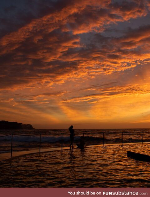 Bronte Beach, Sydney this morning ????