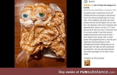 Vacuum-sealed garfield