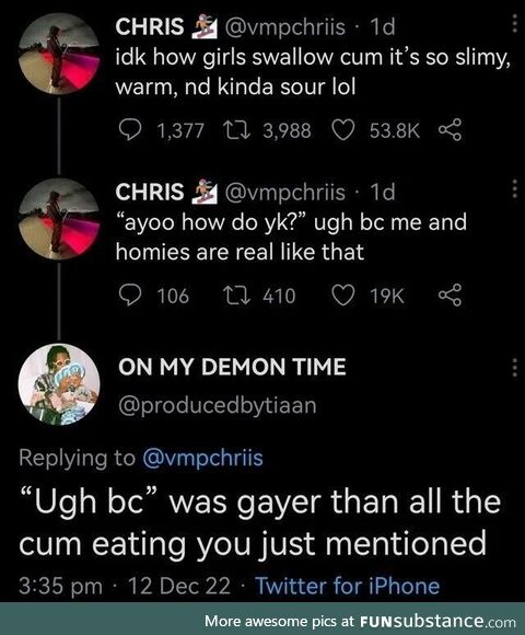 Cum is a good replacement for eggs. Do with this what you will