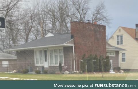 Why does this house have such a comically large chimney