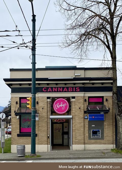 Bank turned into a cannabis dispensary in Vancouver