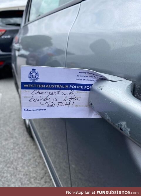 A note left from the local police