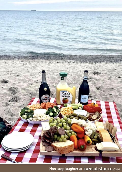 Made lots of friends sharing our mimosa bar after watching the sunrise on our vacation