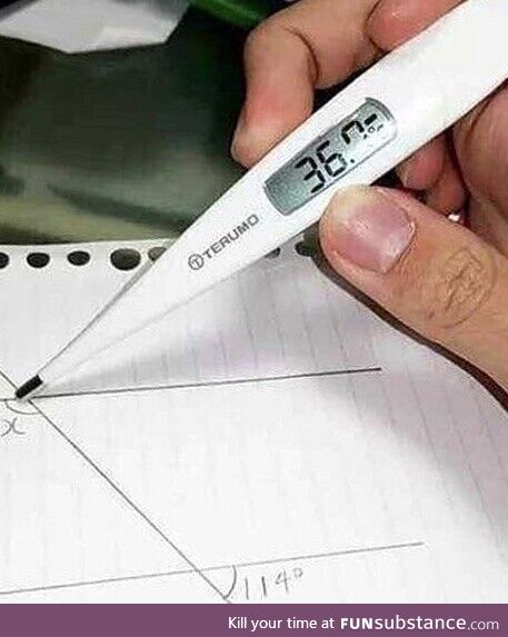 If you forgot your triangle ruler