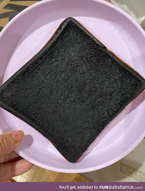 Accidentally Burned a Grilled Cheese in an Astounding Way