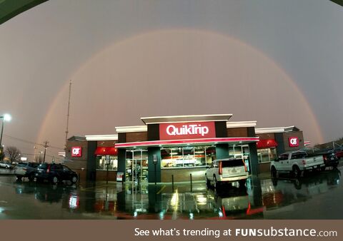 Rainbow over qt