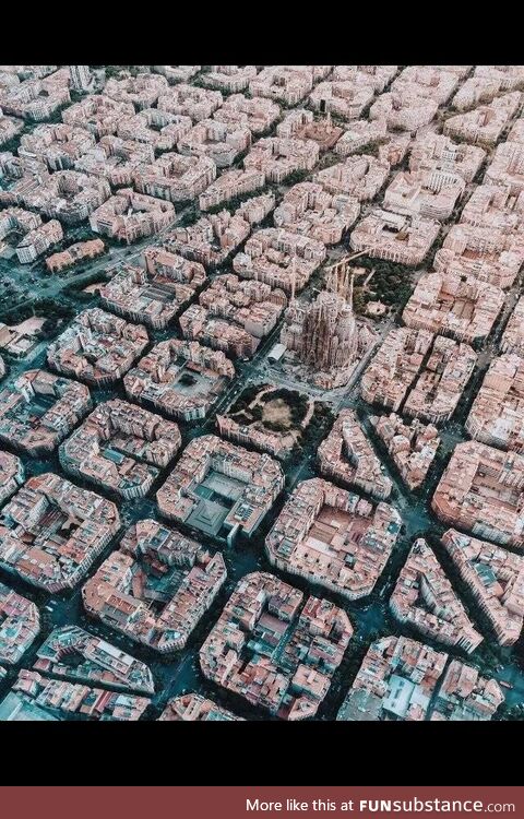 Barcelona, Spain from the sky