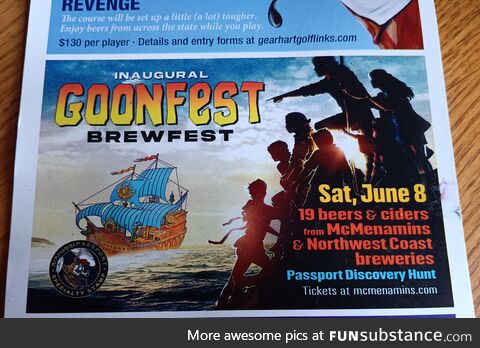 "And we can call Goonies fans 'Gooners'!" ~the creators of this event probably~