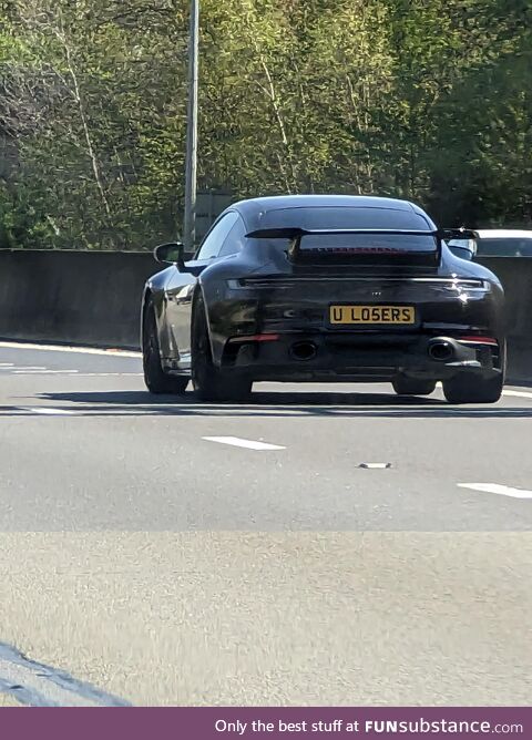 Saw this number plate on the way to London