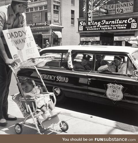 A family of cops keep an eye on dad in 1960s