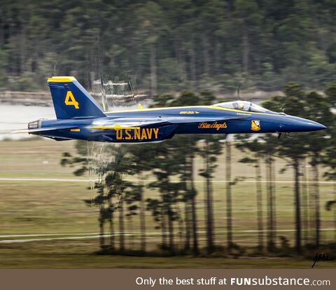 Shockwaves from a Blue Angel F-18