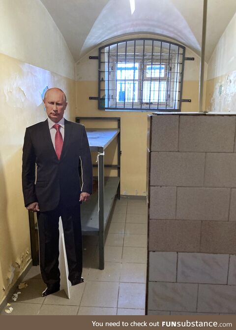 Former prison cell in Lithuania, suggesting a candidate for future prison sentences