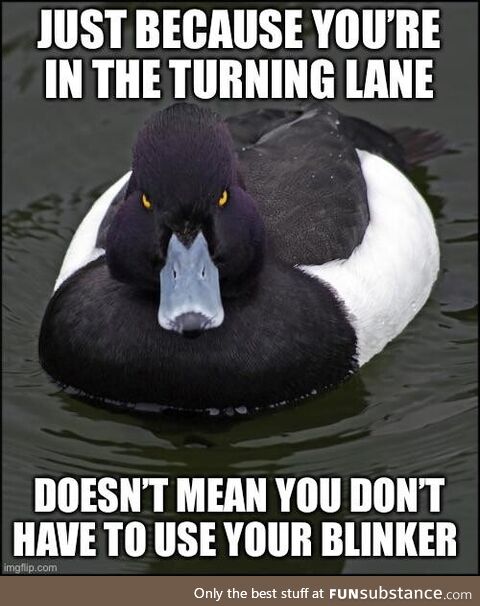 Turning left into oncoming traffic, that’s a good trick!