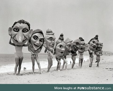 Mardi Gras masks in the 1930s