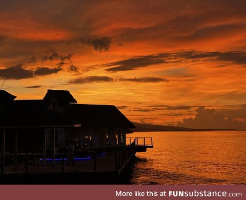 Sunset tonight in Ocho Rios, Jamaica