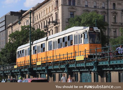 Tram at Budapest, Hungary