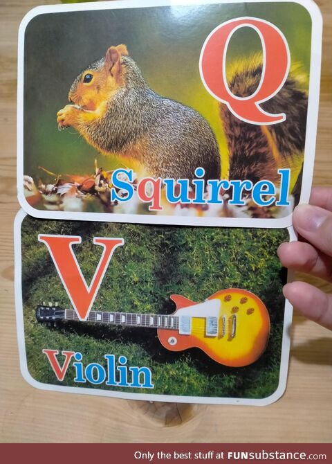 Q for sQuirrel and V for vio(Gibson)lin