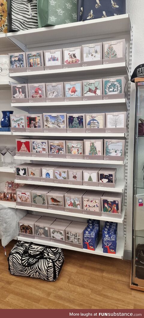 Cancer Research UK head office thinks it's a good idea to have Xmas cards in the shops in