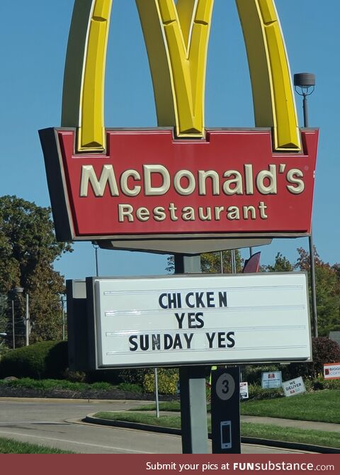 McDonald's throwing shade at Chick-fil-A