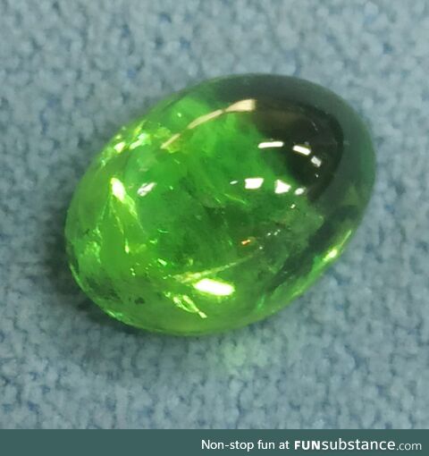 It's Called Tsavorite Garnet Gemstone. Formed deep in the earth over 500 million years ago