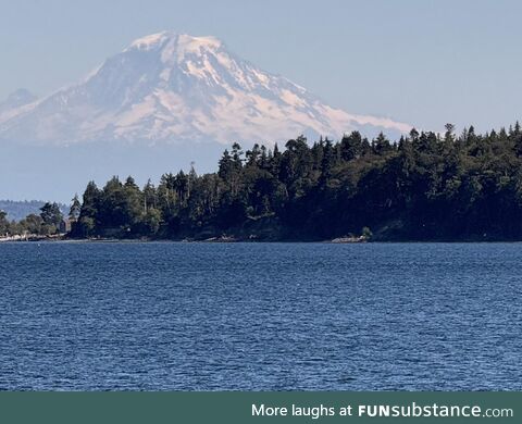 Riding the ferry to Seattle