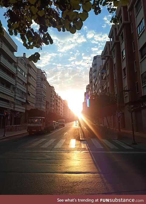 Golden summer dawn in Spain