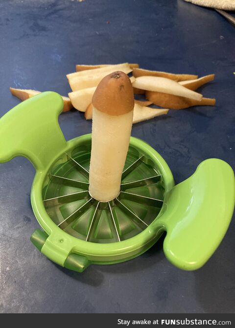 Used an Apple Slicer to Slice a Pear for Breakfast…