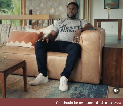 Kevin Hart makes this furniture looks small