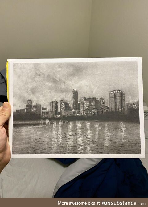 Austin skyline.. Graphite sketch [oc]